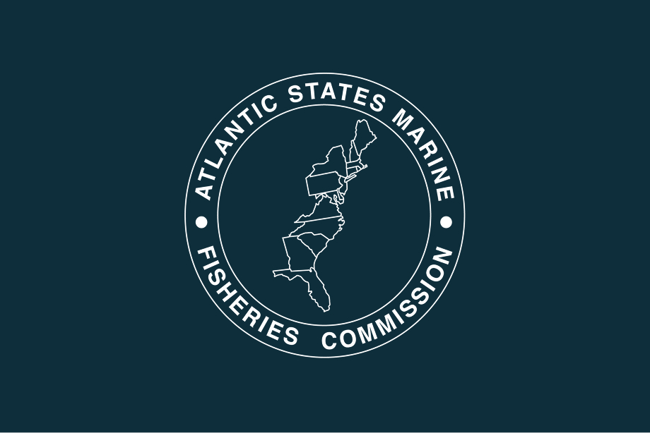 Logo on solid color background. The logo is for ASMFC organization.