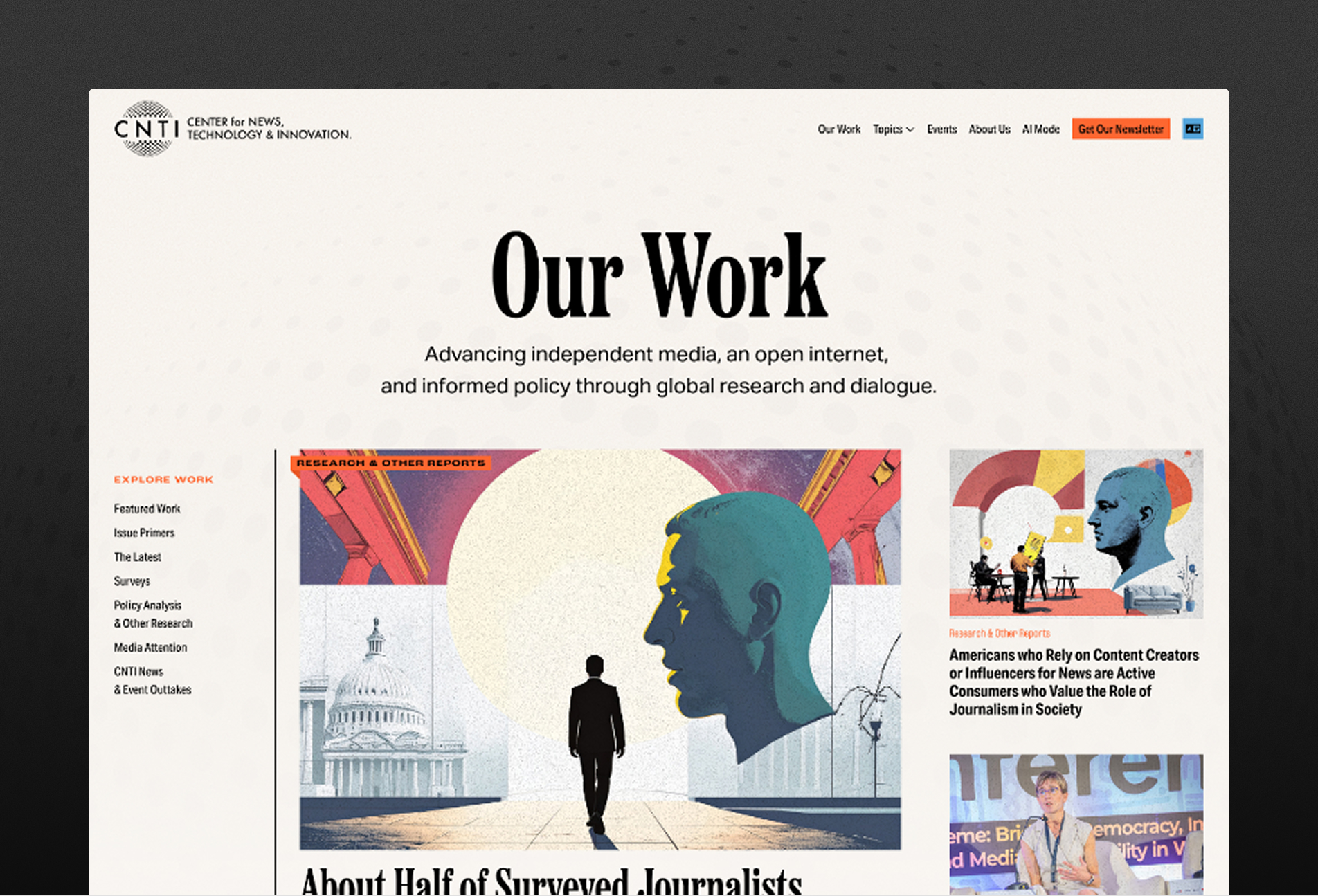 Blog post page for Center for News, Technology & Innovation