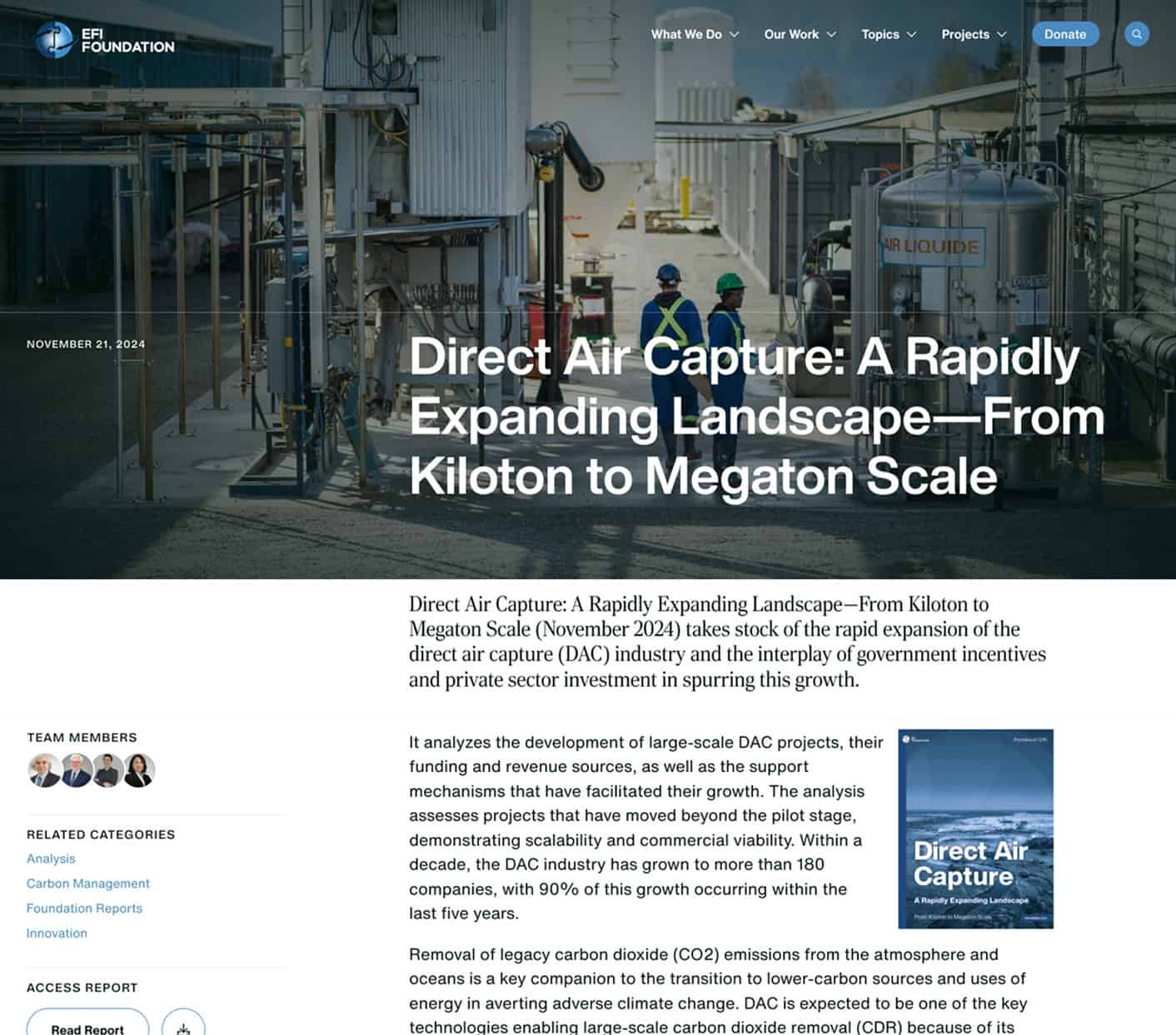 EFI Foundation post preview website screen grab