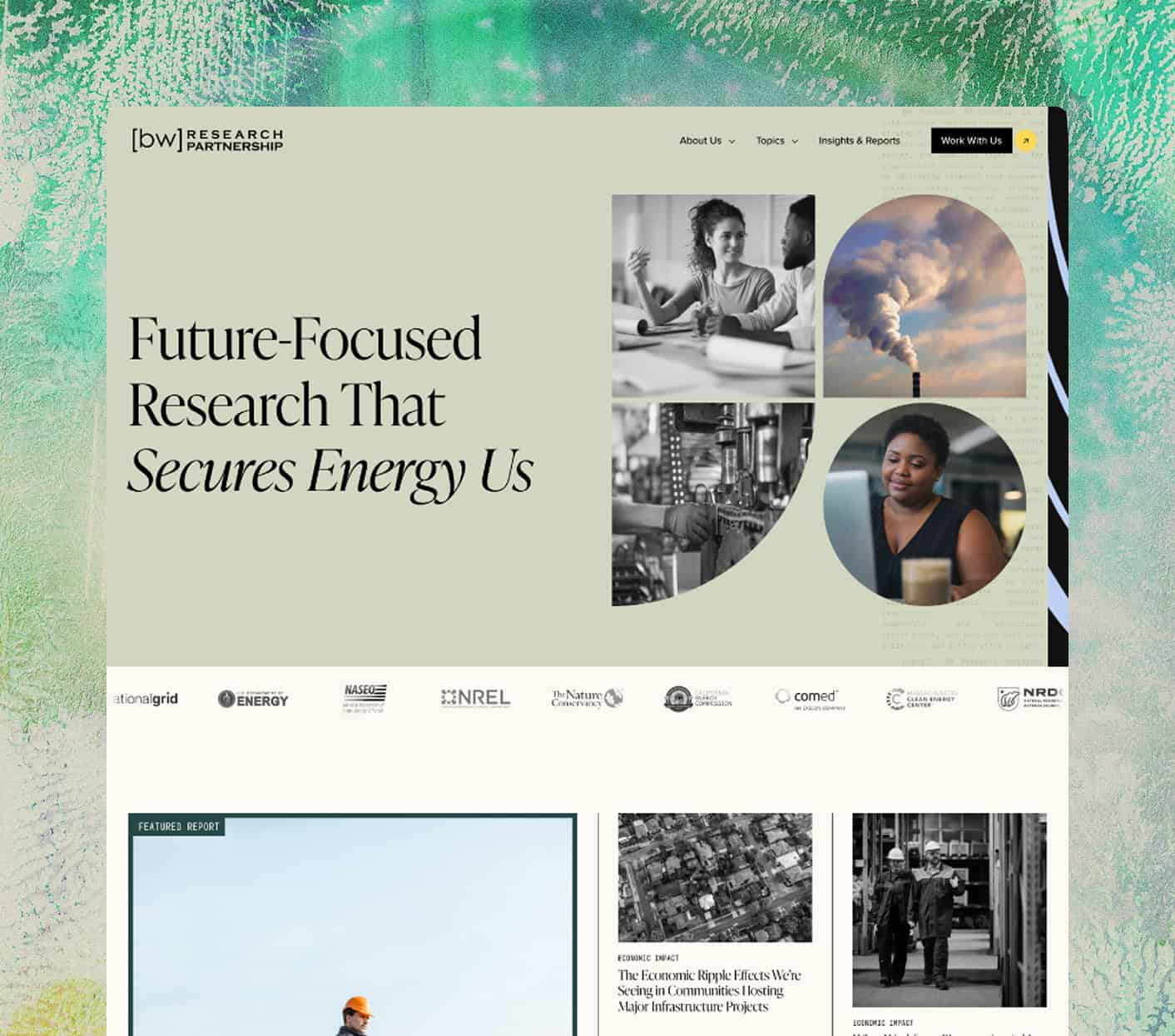 Homepage screen shot of BW Research's website.