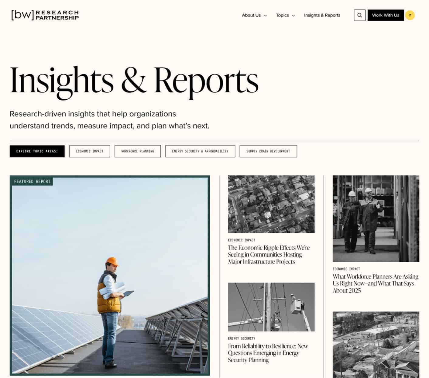 Blog screen shot of BW Research's website.